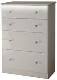 Lumiere Cashmere Gloss 4 Drawer Deep Chest