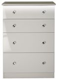 Lumiere Cashmere Gloss 4 Drawer Deep Chest