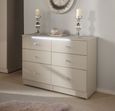 Lumiere Cashmere Gloss 6 Drawer Midi Chest