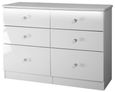 Lumiere White Gloss 6 Drawer Midi Chest