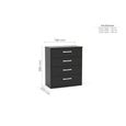 Lynx Chest - 4 Drawer - Black Gloss