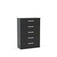 Lynx Chest - 5 Drawer - Black Gloss