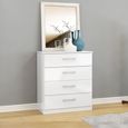 Lynx Chest - 4 Drawer - White Gloss