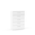 Lynx Chest - 5 Drawer - White Gloss