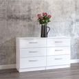 Lynx Wide Chest - 6 Drawer - White Gloss