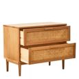 Lyon Chest - 2 Drawer - Oak and Rattan