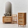Lyon Chest - 2 Drawer - Oak and Rattan