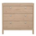 Madrid Jackson Hickory Oak 3 Drawer Chest