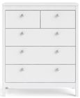 Madrid White 3+2 Drawer Chest