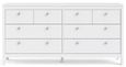 Madrid White 8 Drawer Wide Dresser