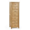Mallory Chest of Drawers - 7 Drawer - Tall - Oak