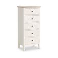 Marlow Tallboy Chest - 5 Drawer - White