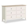 Marlow Wide Chest of Drawers - 6 Drawer - White