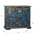 Matera Chest - Blue Painted - Mango Wood - Multi Drawer