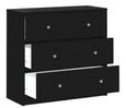 May Black 3 Drawer Small Chest