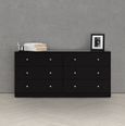May Black 6 Drawer Wide Chest