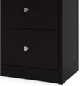 May Black 6 Drawer Wide Chest