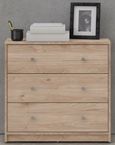 May Oak Effect 3 Drawer Small Chest