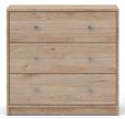 May Oak Effect 3 Drawer Small Chest
