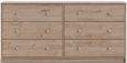 May Oak Effect 6 Drawer Wide Chest