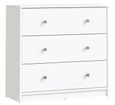 May White 3 Drawer Small Chest