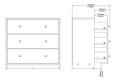May White 3 Drawer Small Chest