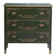 Meerut Green Fountain Design 3 Drawer Small Chest
