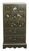 Meerut Green Fountain Design 5 Drawer Tall Chest