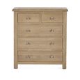 Memphis Chest of Drawers - 3+2 Drawer - Oak Effect