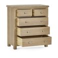 Memphis Chest of Drawers - 3+2 Drawer - Oak Effect