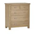Memphis Chest of Drawers - 3+2 Drawer - Oak Effect