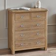 Memphis Chest of Drawers - 3+2 Drawer - Oak Effect