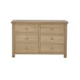 Memphis Chest of Drawers - 6 Drawer - Wide - Oak Effect