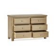 Memphis Chest of Drawers - 6 Drawer - Wide - Oak Effect
