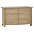 Memphis Chest of Drawers - 6 Drawer - Wide - Oak Effect