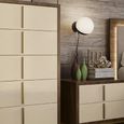 Meridian Cream and Walnut 5 Drawer Chest