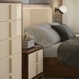 Meridian Cream and Walnut 5 Drawer Chest