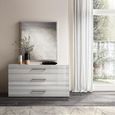 Mia Dresser with Handles - 3 Drawer - Grey