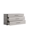Mia Dresser with Handles - 3 Drawer - Grey
