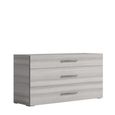 Mia Dresser with Handles - 3 Drawer - Grey