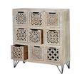 Micco Chest - Carved Mango Wood - Multi Drawer