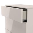 Milan Cashmere Gloss 3 Drawer Deep Chest