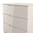 Milan Cashmere Gloss 3 Drawer Small Chest