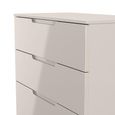 Milan Cashmere Gloss 4 Drawer Deep Chest