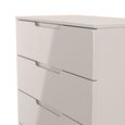 Milan Cashmere Gloss 5 Drawer Chest