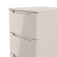 Milan Cashmere Gloss 5 Drawer Narrow Chest