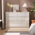 Milan Cashmere Gloss 6 Drawer Midi Chest