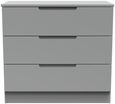 Milan Grey 3 Drawer Small Chest