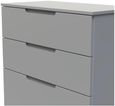 Milan Grey 4 Drawer Deep Chest