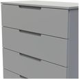 Milan Grey 5 Drawer Chest